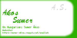akos sumer business card